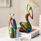 Abstract Female Figure Sculpture in Resin, Hand-Finished