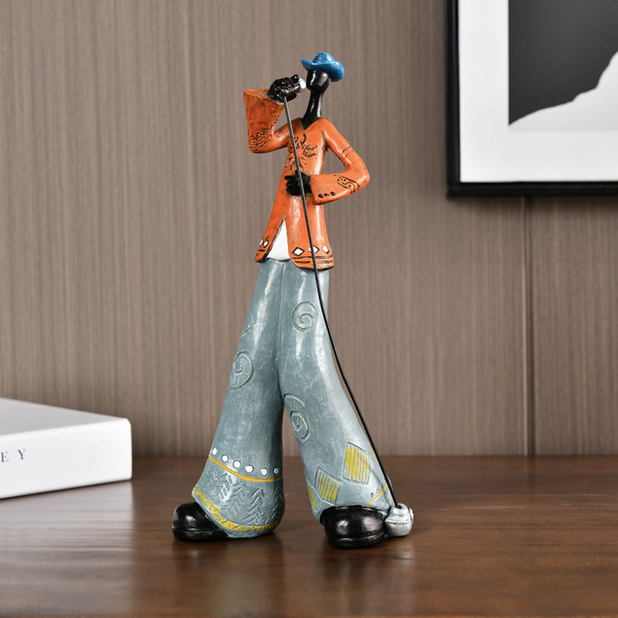 Retro Jazz Musician Figurine, Five Characters