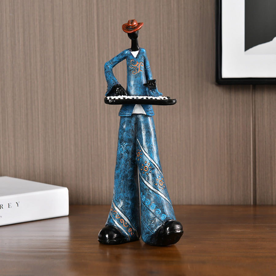 Retro Jazz Musician Figurine, Five Characters
