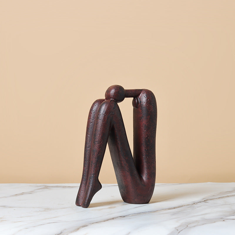 Abstract Figure Bookends, Set of 2 Decorative Sculptures