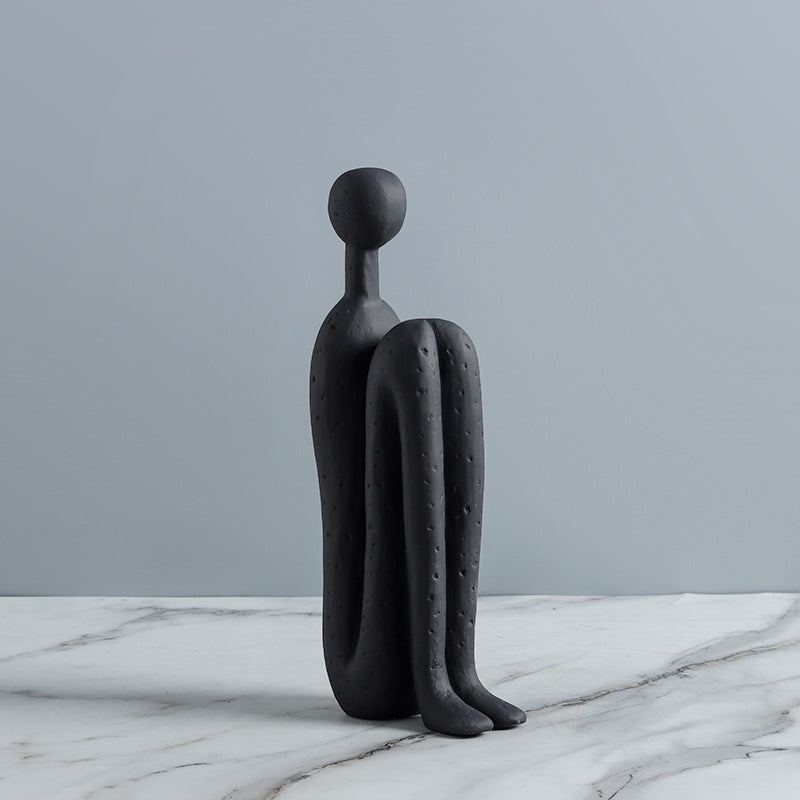 Abstract Figure Bookends, Set of 2 Decorative Sculptures