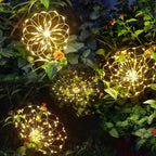 Solar Firework Garden Light, 120 LEDs with 8 Modes, IP65