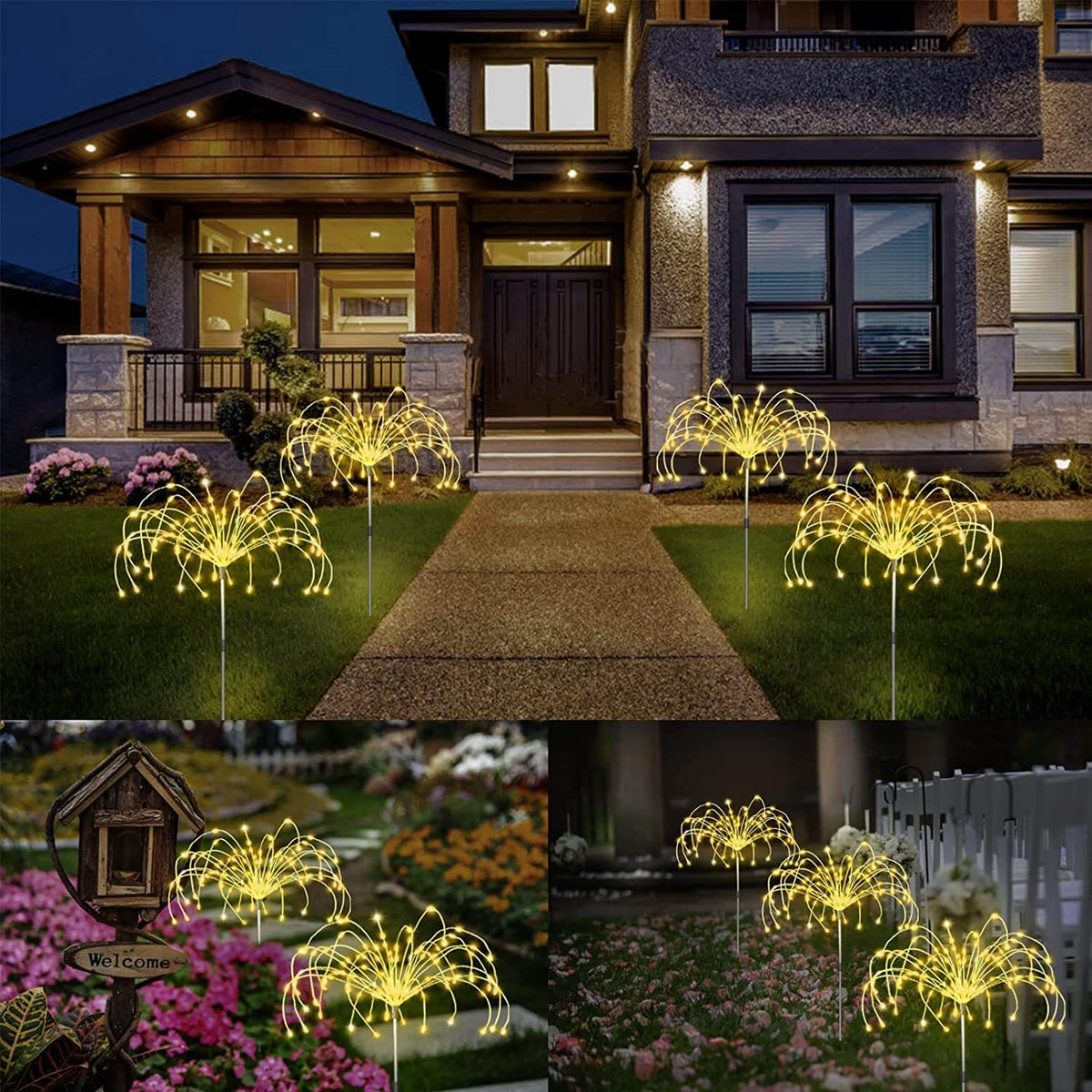 Solar Firework Garden Light, 120 LEDs with 8 Modes, IP65