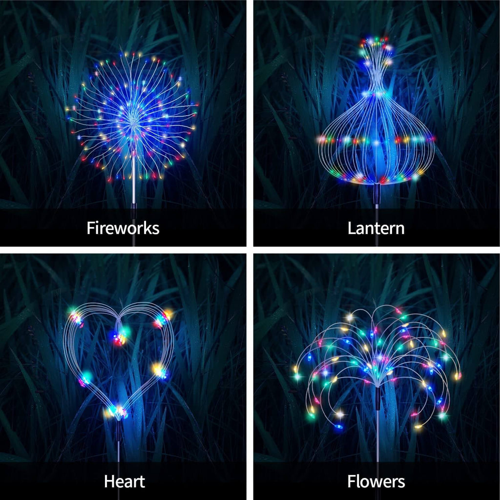 Solar Firework Garden Light, 120 LEDs with 8 Modes, IP65