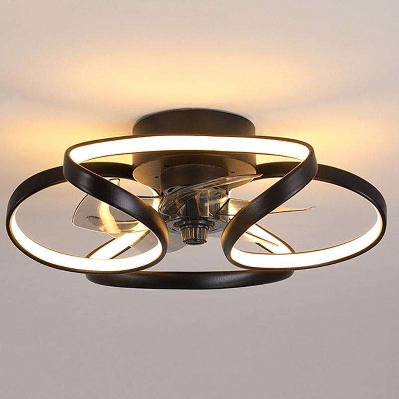 Petal Ceiling Fan with Dimmable 24W LED Light and Remote