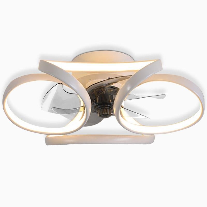 Petal Ceiling Fan with Dimmable 24W LED Light and Remote