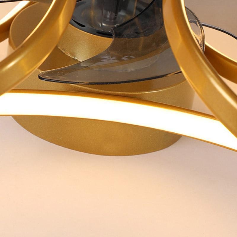 Petal Ceiling Fan with Dimmable 24W LED Light and Remote