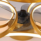 Petal Ceiling Fan with Dimmable 24W LED Light and Remote