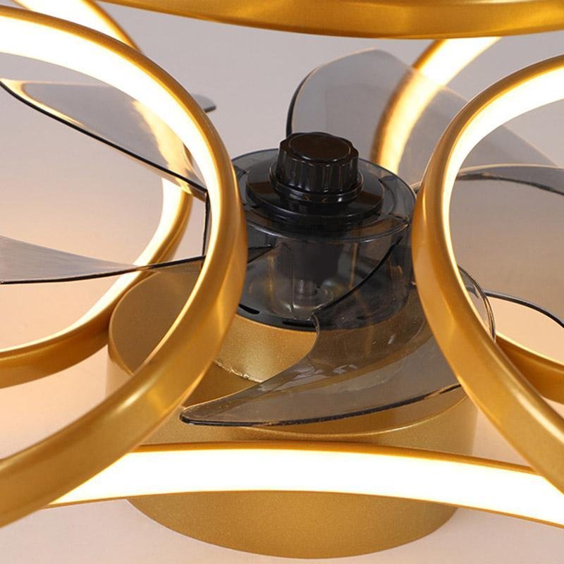 Petal Ceiling Fan with Dimmable 24W LED Light and Remote