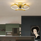 Petal Ceiling Fan with Dimmable 24W LED Light and Remote