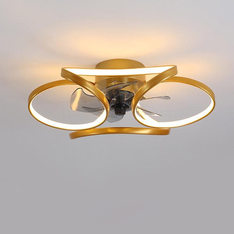 Petal Ceiling Fan with Dimmable 24W LED Light and Remote