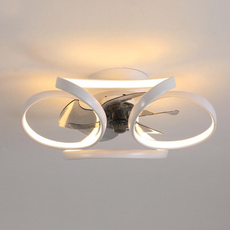 Petal Ceiling Fan with Dimmable 24W LED Light and Remote