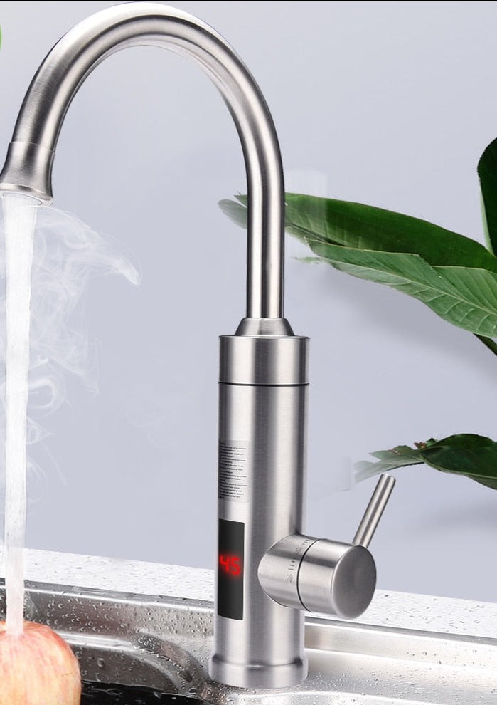 Touchless Sensor Kitchen Mixer Tap in Brushed Stainless Steel