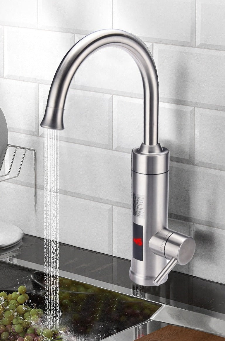Touchless Sensor Kitchen Mixer Tap in Brushed Stainless Steel