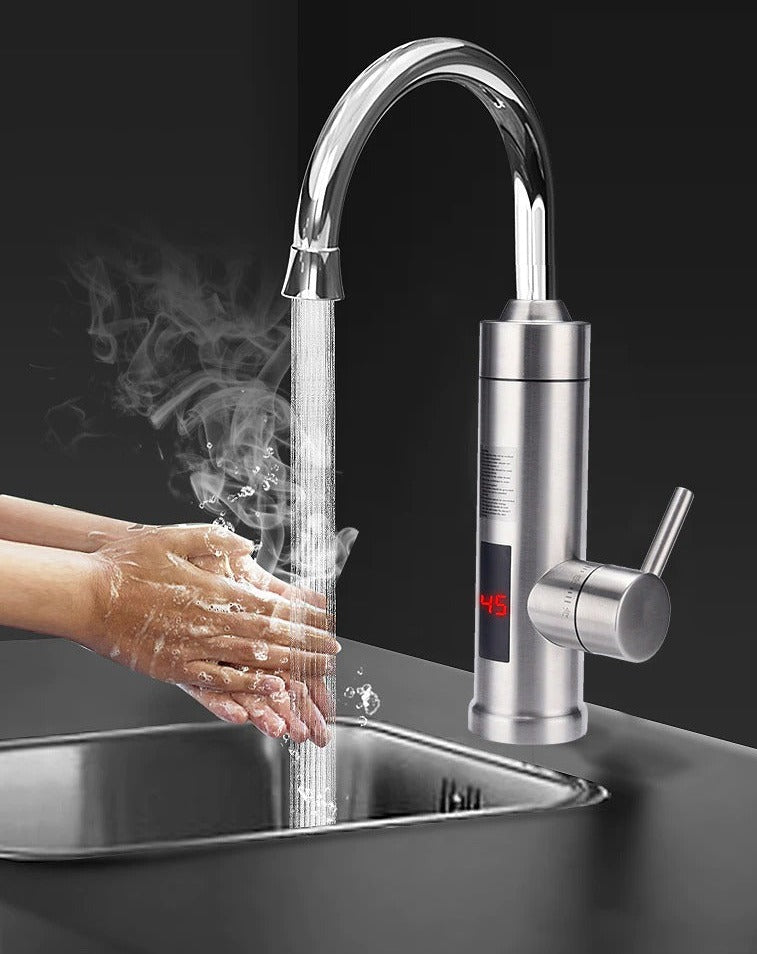 Touchless Sensor Kitchen Mixer Tap in Brushed Stainless Steel