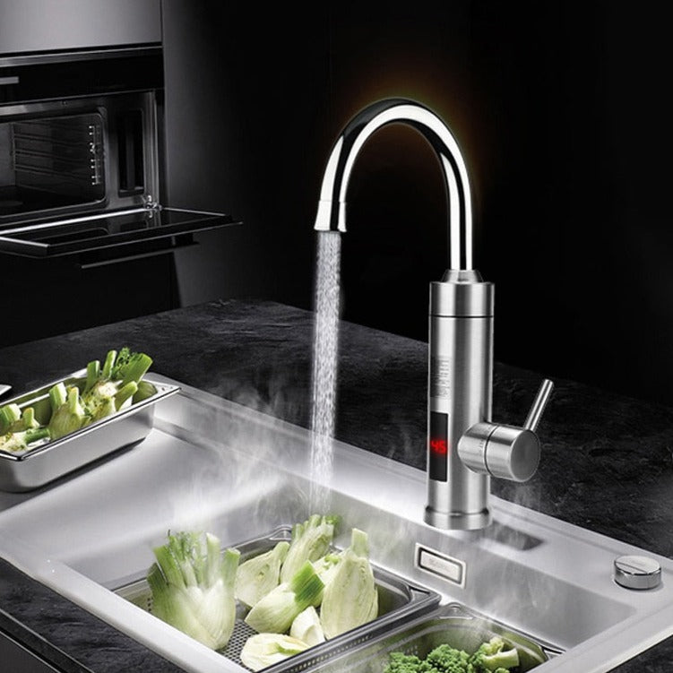 Touchless Sensor Kitchen Mixer Tap in Brushed Stainless Steel