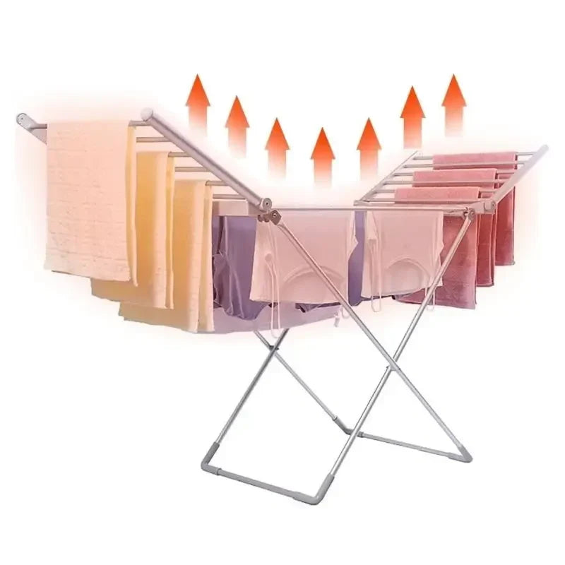 Heated Clothes Airer, Folding 120 W Aluminium Drying Rack