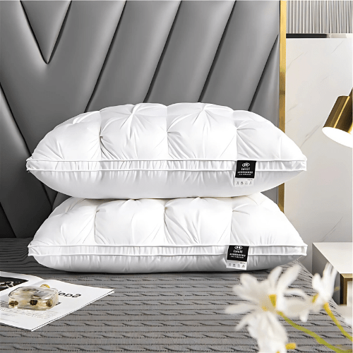 Goose Down Pillow with Neck Support, 48 x 74 cm