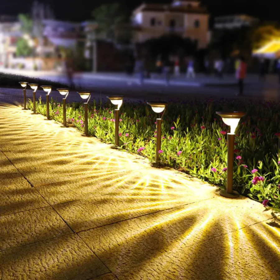 Solar Path Light with Automatic Dusk Sensor, IP65 Garden Light