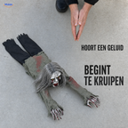 Sound-Activated Crawling Ghost, 110cm Halloween Floor Prop