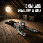 Sound-Activated Crawling Ghost, 110cm Halloween Floor Prop