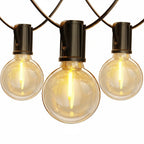 Outdoor G40 Festoon Lights, IP54, 2700K Shatterproof Bulbs