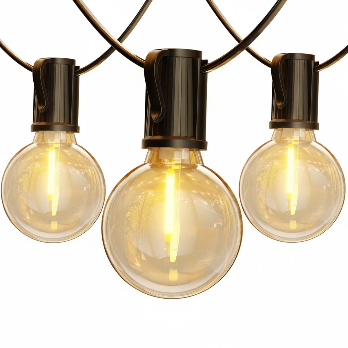 Outdoor G40 Festoon Lights, IP54, 2700K Shatterproof Bulbs