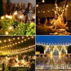 Outdoor G40 Festoon Lights, IP54, 2700K Shatterproof Bulbs