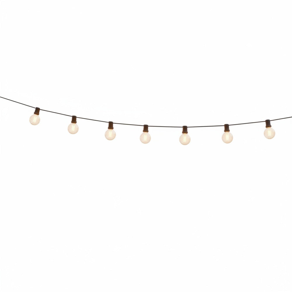 Outdoor Festoon Lights, 30 m with 52 G40 LED Bulbs, IP44