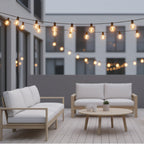 Outdoor Festoon Lights, 30 m with 52 G40 LED Bulbs, IP44