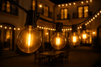 Outdoor Festoon Lights, 30 m with 52 G40 LED Bulbs, IP44