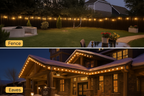 Outdoor Festoon Lights, 30 m with 52 G40 LED Bulbs, IP44
