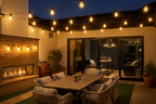 Outdoor Festoon Lights, 30 m with 52 G40 LED Bulbs, IP44