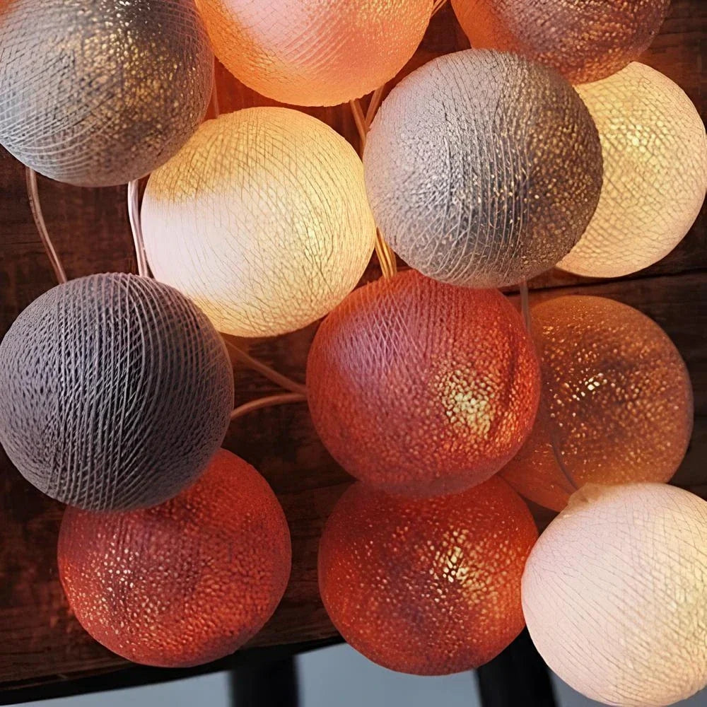 Decorative LED Ball Light Garland, 150cm with 10 Lights