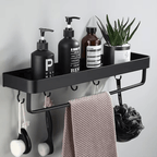 Adhesive Shower Shelf in Stainless Steel and ABS, 30 to 50cm