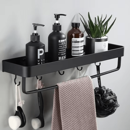 Adhesive Shower Shelf in Stainless Steel and ABS, 30 to 50cm