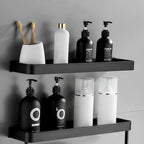 Adhesive Shower Shelf in Stainless Steel and ABS, 30 to 50cm