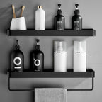 Adhesive Shower Shelf in Stainless Steel and ABS, 30 to 50cm