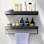 Adhesive Shower Shelf in Stainless Steel and ABS, 30 to 50cm