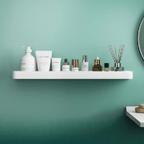 Adhesive Shower Shelf in Stainless Steel and ABS, 30 to 50cm