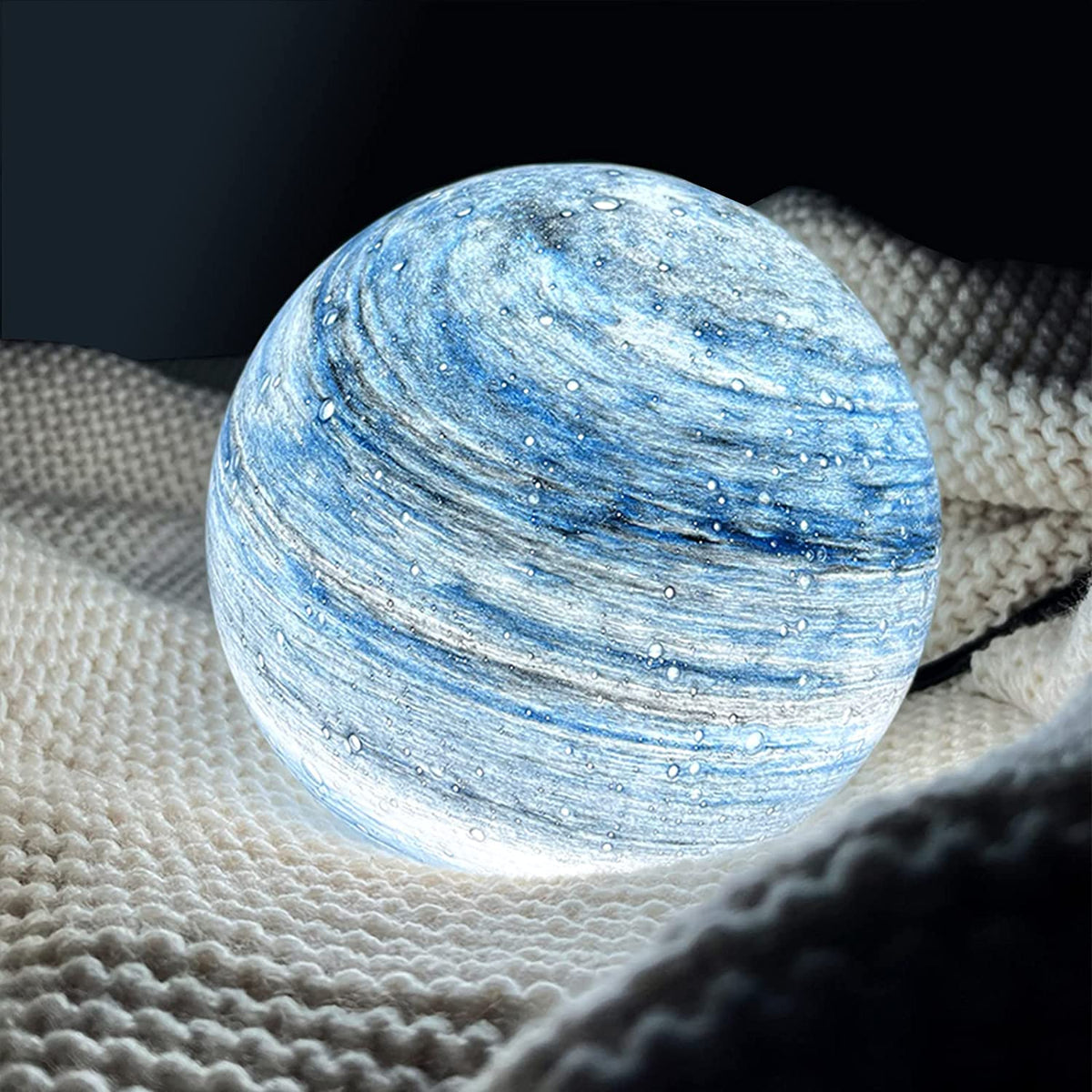 Glass Moon Lamp with Remote and 16 Colours, 12 or 15 cm