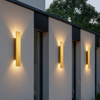 Gold Outdoor LED Wall Light in Aluminium, 20, 40 or 60 cm