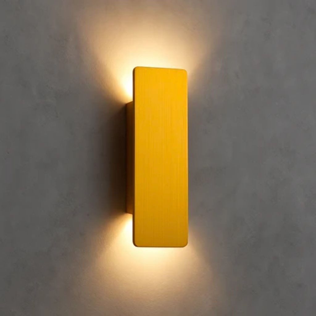 Gold Outdoor LED Wall Light in Aluminium, 20, 40 or 60 cm