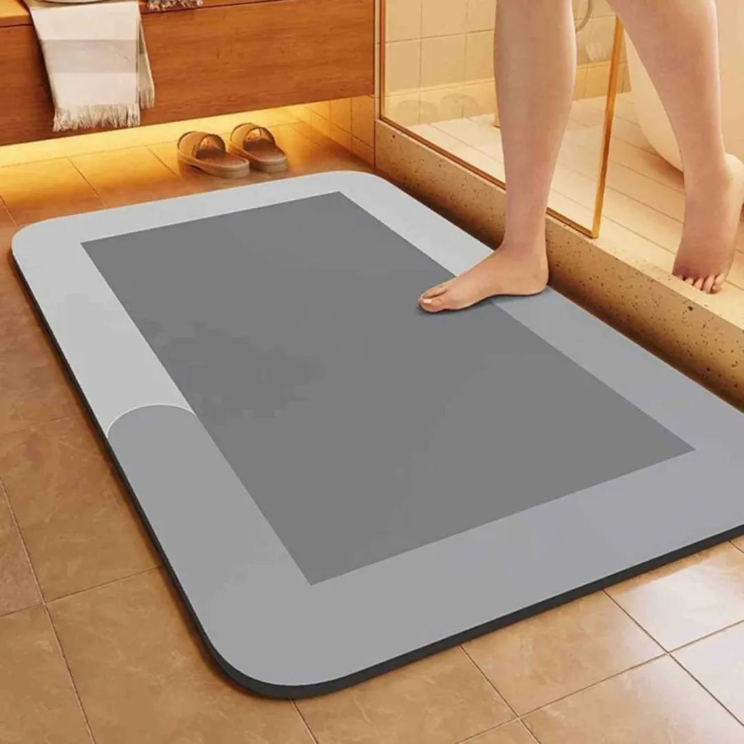Quick-Dry Diatomite Bath Mat, Non-Slip, Four Sizes