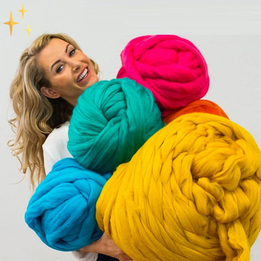 Chunky XXL Knitting Yarn for Blankets and Cushions, 1kg