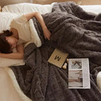 Thick Winter Blanket with Embossed Texture and Plush Reverse