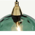 Glass Globe Pendant Light with Coloured Shade, E27