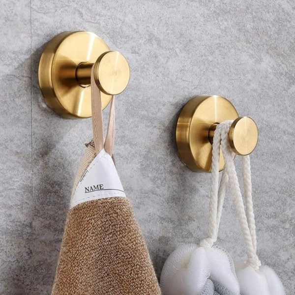 Twist-Lock Suction Wall Hooks, 2 Pack, No Drilling Needed