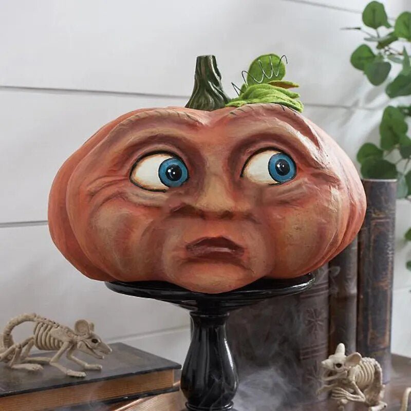 Resin Pumpkin Figure Garden Ornament, Weatherproof