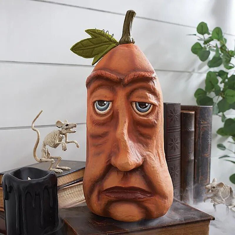 Resin Pumpkin Figure Garden Ornament, Weatherproof